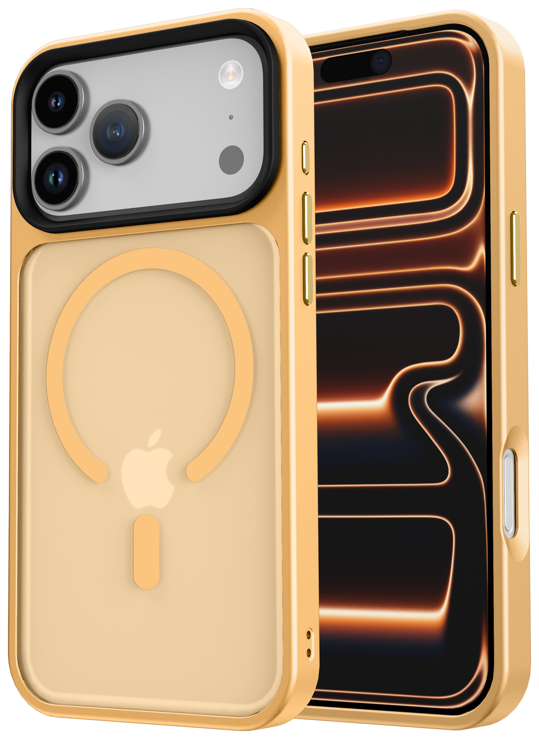 iPhone 17 Pro Max Hoesje met MagSafe Back Cover Matte Oranje afbeelding 14