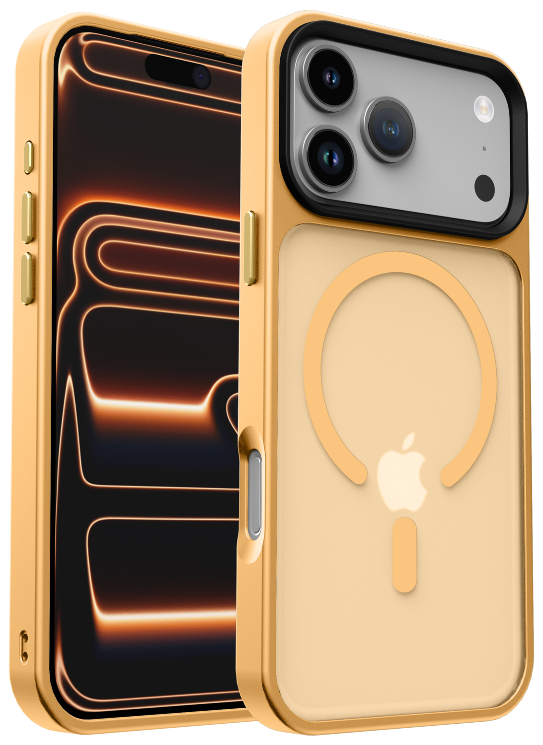 iPhone 17 Pro Max Hoesje met MagSafe Back Cover Matte Oranje afbeelding 1