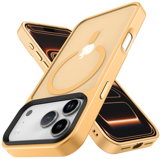 iPhone 17 Pro Max Hoesje met MagSafe Back Cover Matte Oranje afbeelding 7
