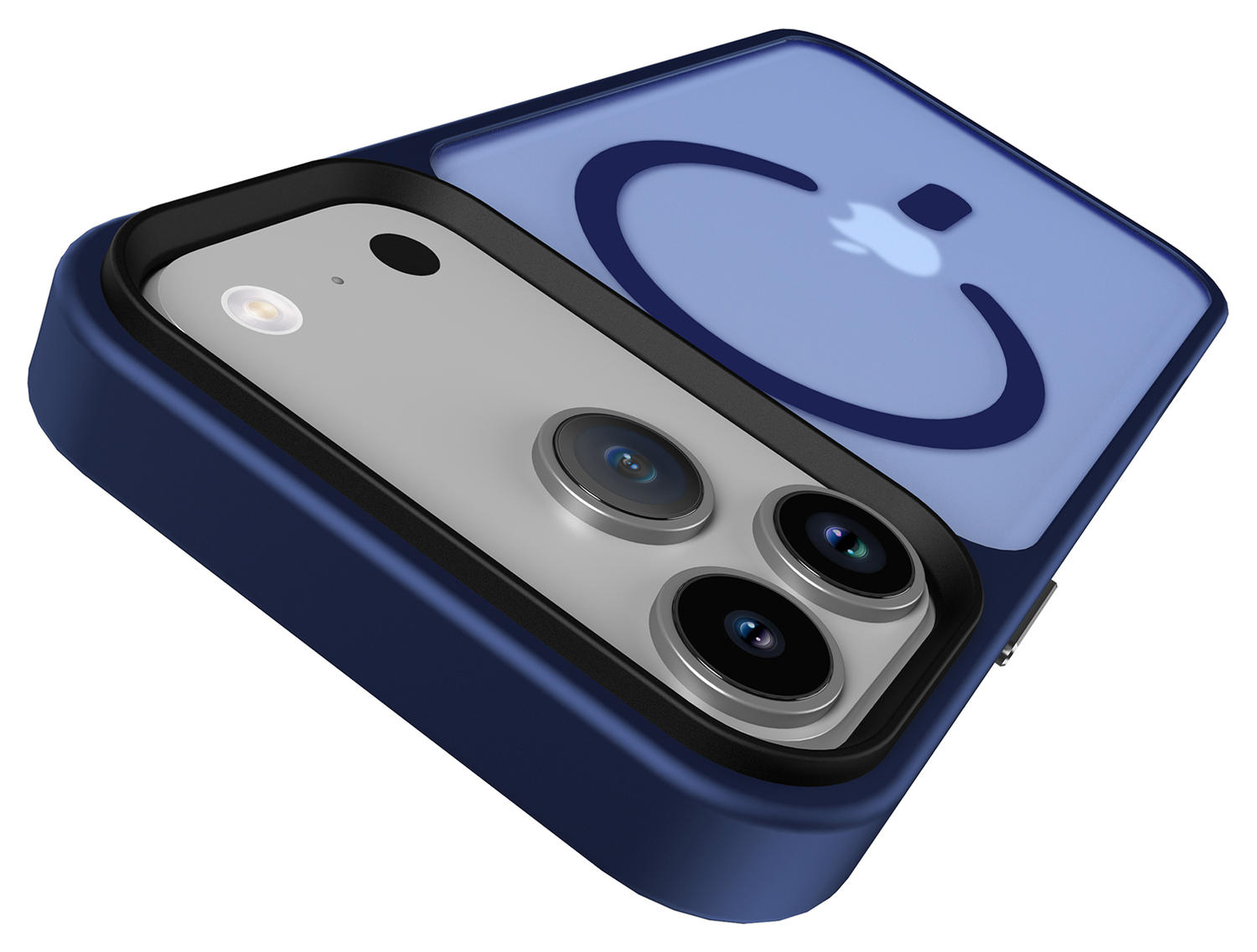iPhone 17 Pro Max Hoesje met MagSafe Back Cover Matte Donker Blauw afbeelding 5