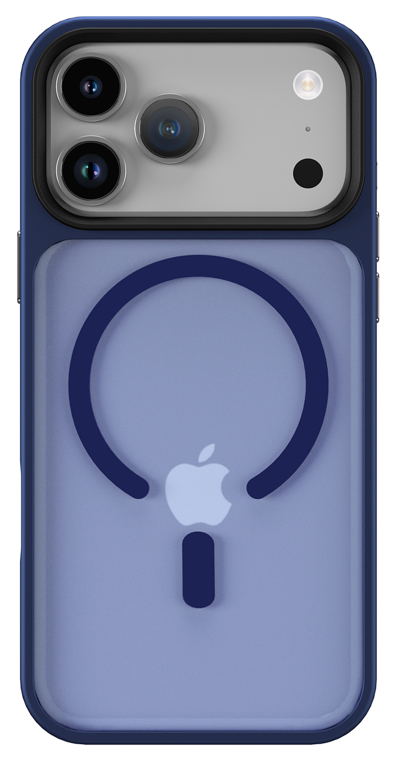 iPhone 17 Pro Max Hoesje met MagSafe Back Cover Matte Donker Blauw afbeelding 4
