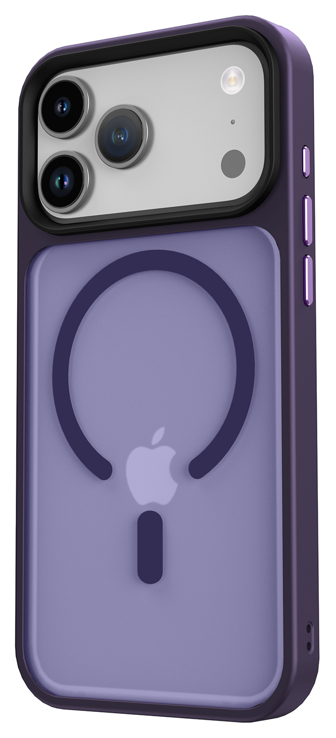 iPhone 17 Pro Max Hoesje met MagSafe Back Cover Matte Donker Paars afbeelding 9