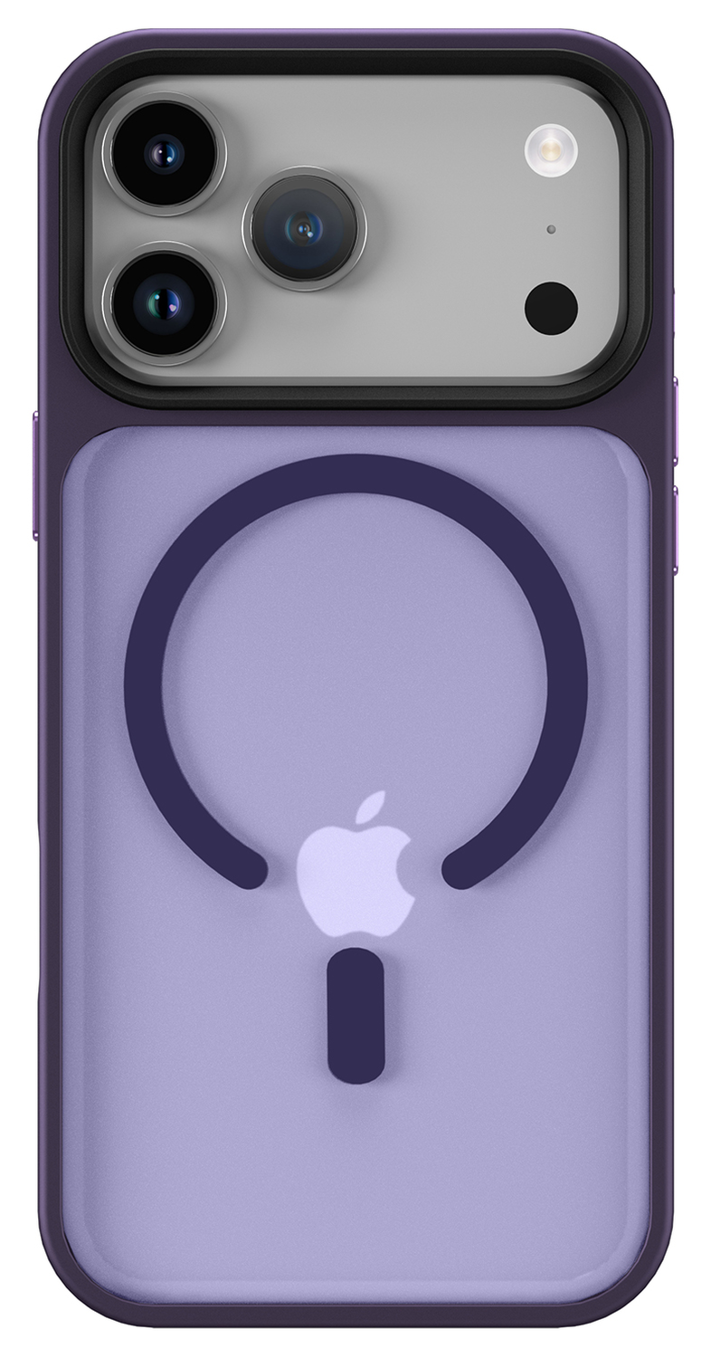 iPhone 17 Pro Max Hoesje met MagSafe Back Cover Matte Donker Paars afbeelding 4