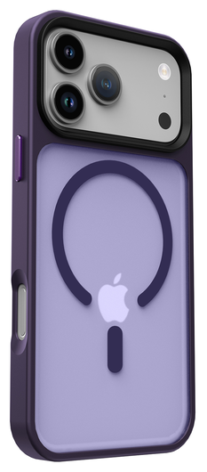 iPhone 17 Pro Max Hoesje met MagSafe Back Cover Matte Donker Paars afbeelding 7