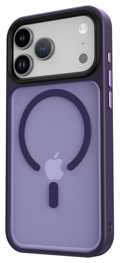 iPhone 17 Pro Max Hoesje met MagSafe Back Cover Matte Donker Paars afbeelding 9