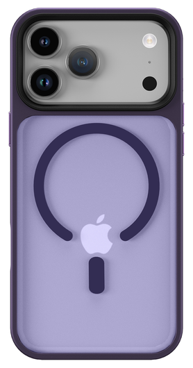 iPhone 17 Pro Max Hoesje met MagSafe Back Cover Matte Donker Paars afbeelding 4