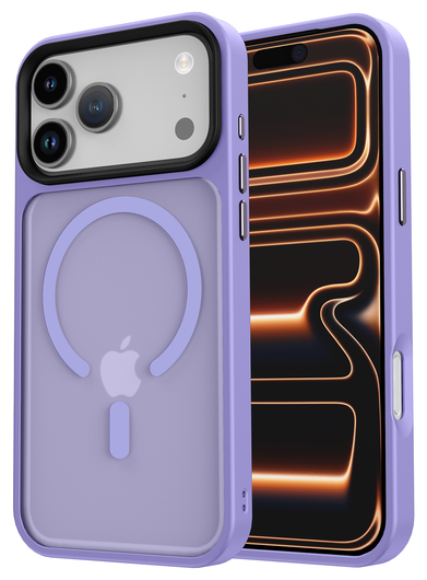 iPhone 17 Pro Max Hoesje met MagSafe Back Cover Matte Paars afbeelding 11