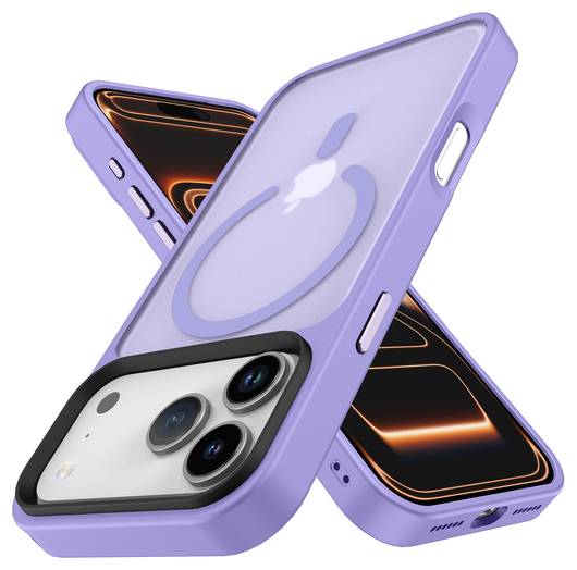 iPhone 17 Pro Max Hoesje met MagSafe Back Cover Matte Paars afbeelding 2