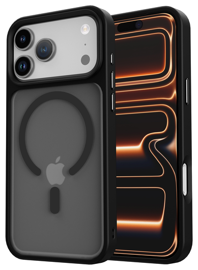 iPhone 17 Pro Max Hoesje met MagSafe Back Cover Matte Zwart afbeelding 11