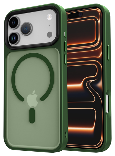 iPhone 17 Pro Max Hoesje met MagSafe Back Cover Matte Donker Groen afbeelding 11