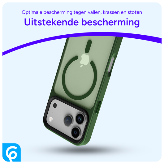iPhone 17 Pro Max Hoesje met MagSafe Back Cover Matte Donker Groen afbeelding 5