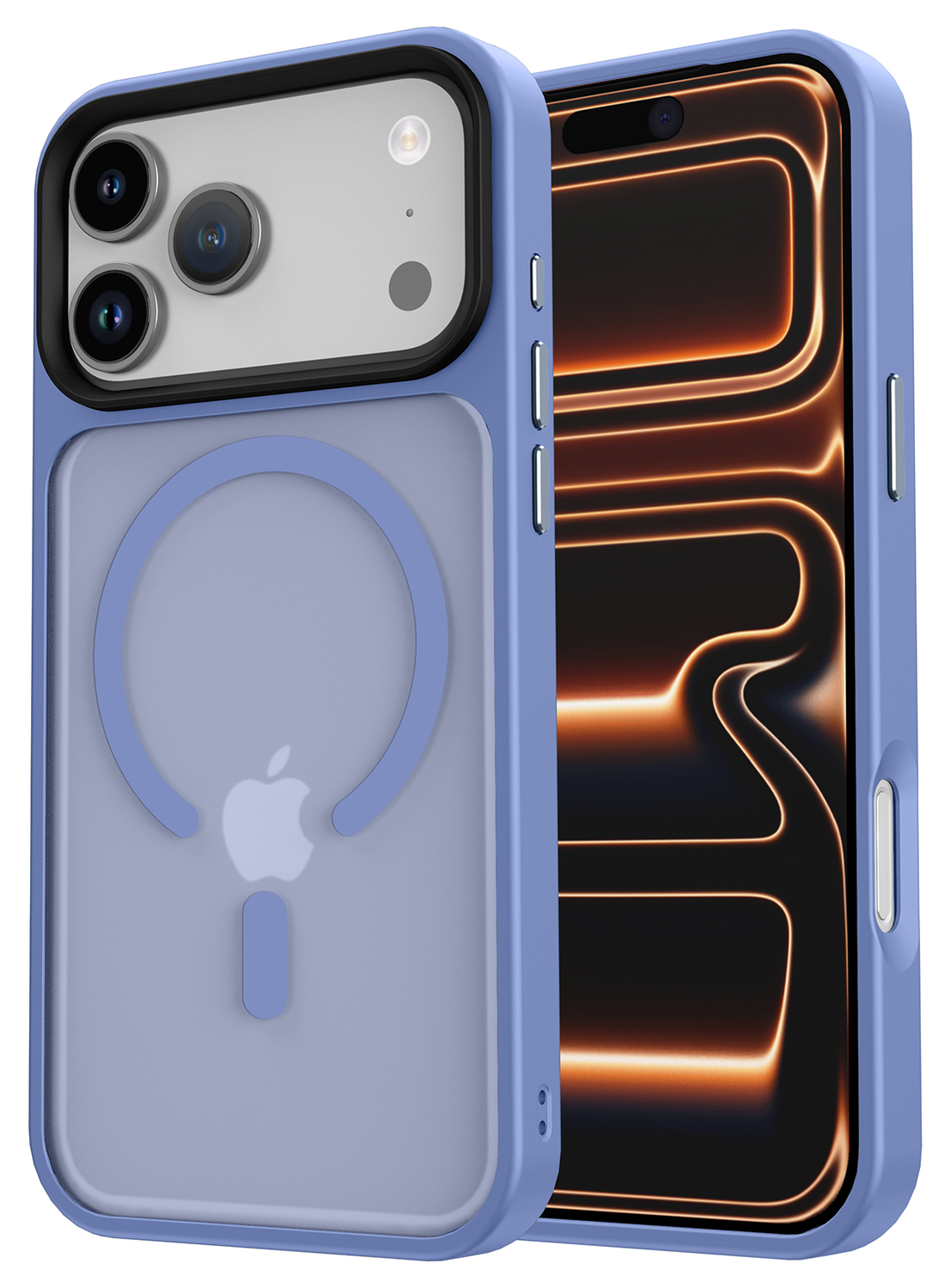 iPhone 17 Pro Max Hoesje met MagSafe Back Cover Matte Blauw afbeelding 11