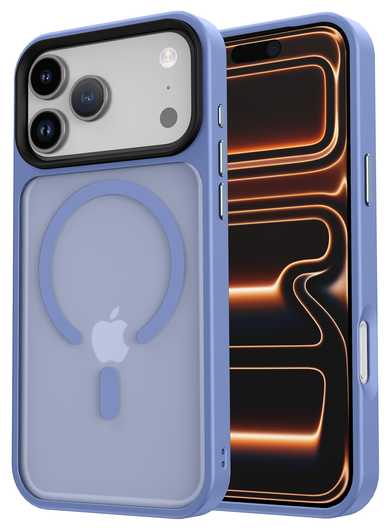 iPhone 17 Pro Max Hoesje met MagSafe Back Cover Matte Blauw afbeelding 11