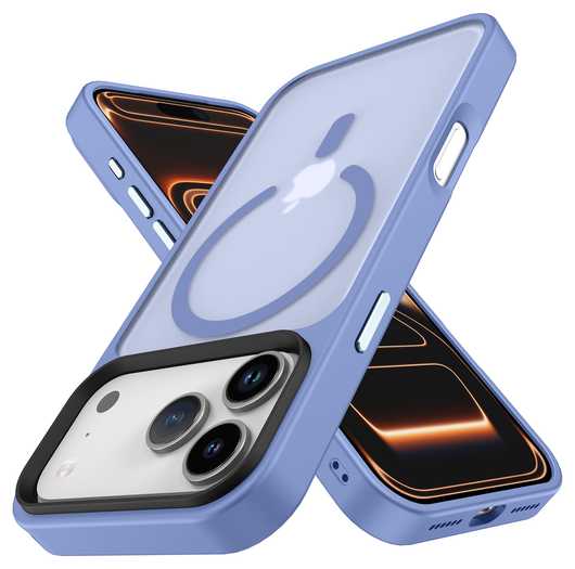 iPhone 17 Pro Max Hoesje met MagSafe Back Cover Matte Blauw afbeelding 2