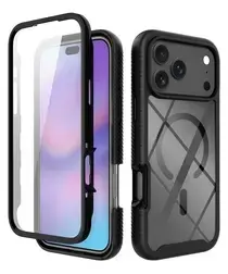 Apple iPhone 17 Pro Max Hoesje Full Protect 360° Cover met MagSafe Zwart afbeelding