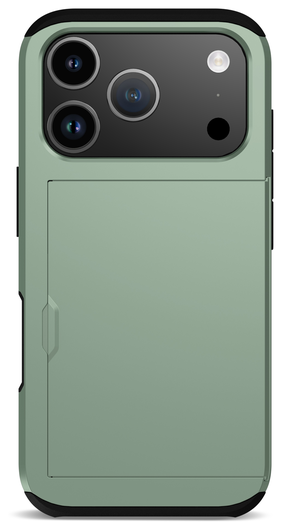 Apple iPhone 17 Pro Max Hoesje met Slider Kaarthouder Back Cover Groen afbeelding 4