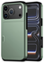 Apple iPhone 17 Pro Max Hoesje met Slider Kaarthouder Back Cover Groen