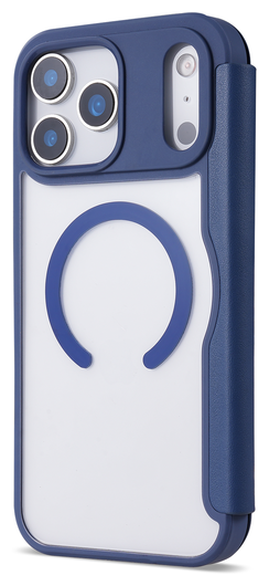 Apple iPhone 17 Pro Max Hoesje met MagSafe Book Case Transparant Blauw afbeelding 6