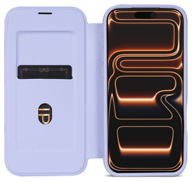 Apple iPhone 17 Pro Max Hoesje met MagSafe Book Case Transparant Paars afbeelding