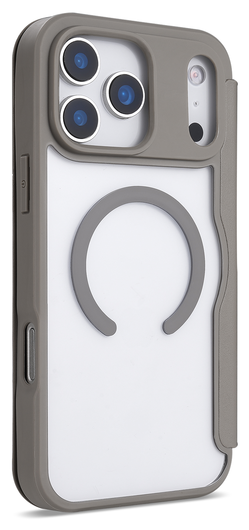 Apple iPhone 17 Pro Max Hoesje met MagSafe Book Case Transparant Beige afbeelding 4