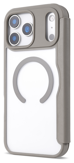 Apple iPhone 17 Pro Max Hoesje met MagSafe Book Case Transparant Beige afbeelding 6