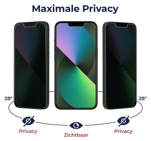 Rosso iPhone 17 Pro Max 9H Tempered Glass Screen Protector Privacy afbeelding 4