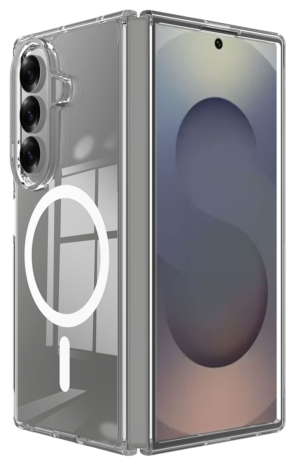 Samsung Galaxy Z Fold 7 Hoesje MagSafe Dun TPU Back Cover Transparant afbeelding 1