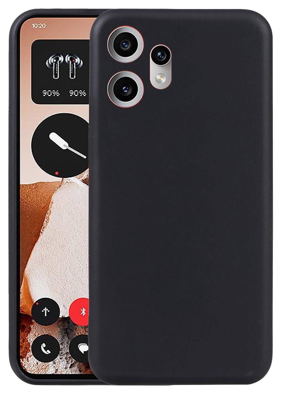 Nothing CMF Phone 2 Pro Hoesje Dun TPU Back Cover Matte Zwart afbeelding 3
