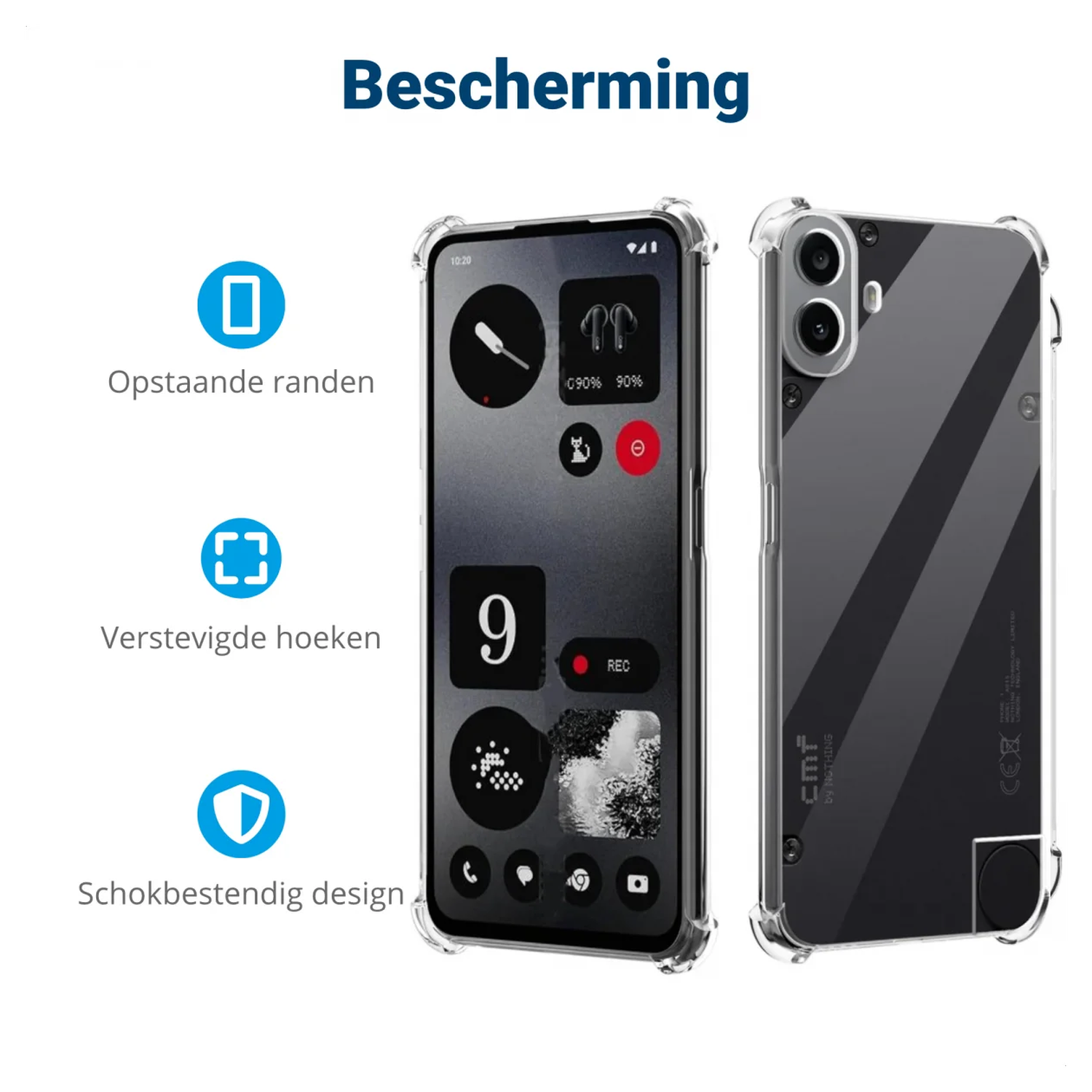 Nothing CMF Phone 2 Pro Hoesje Schokbestendig en Dun TPU Back Cover Transparant afbeelding 4