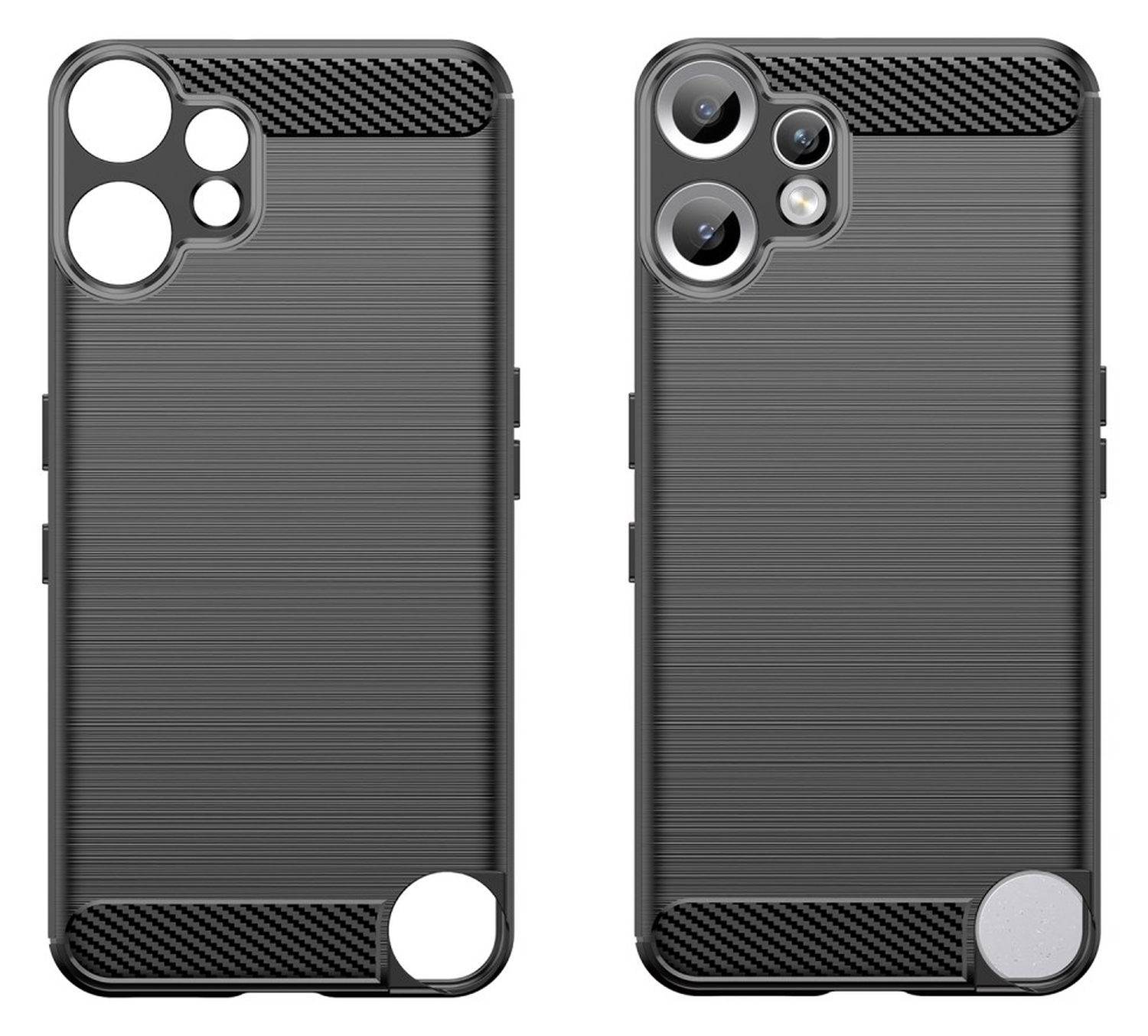 Nothing CMF Phone 2 Pro Hoesje Geborsteld TPU Flexibele Back Cover Zwart afbeelding 2