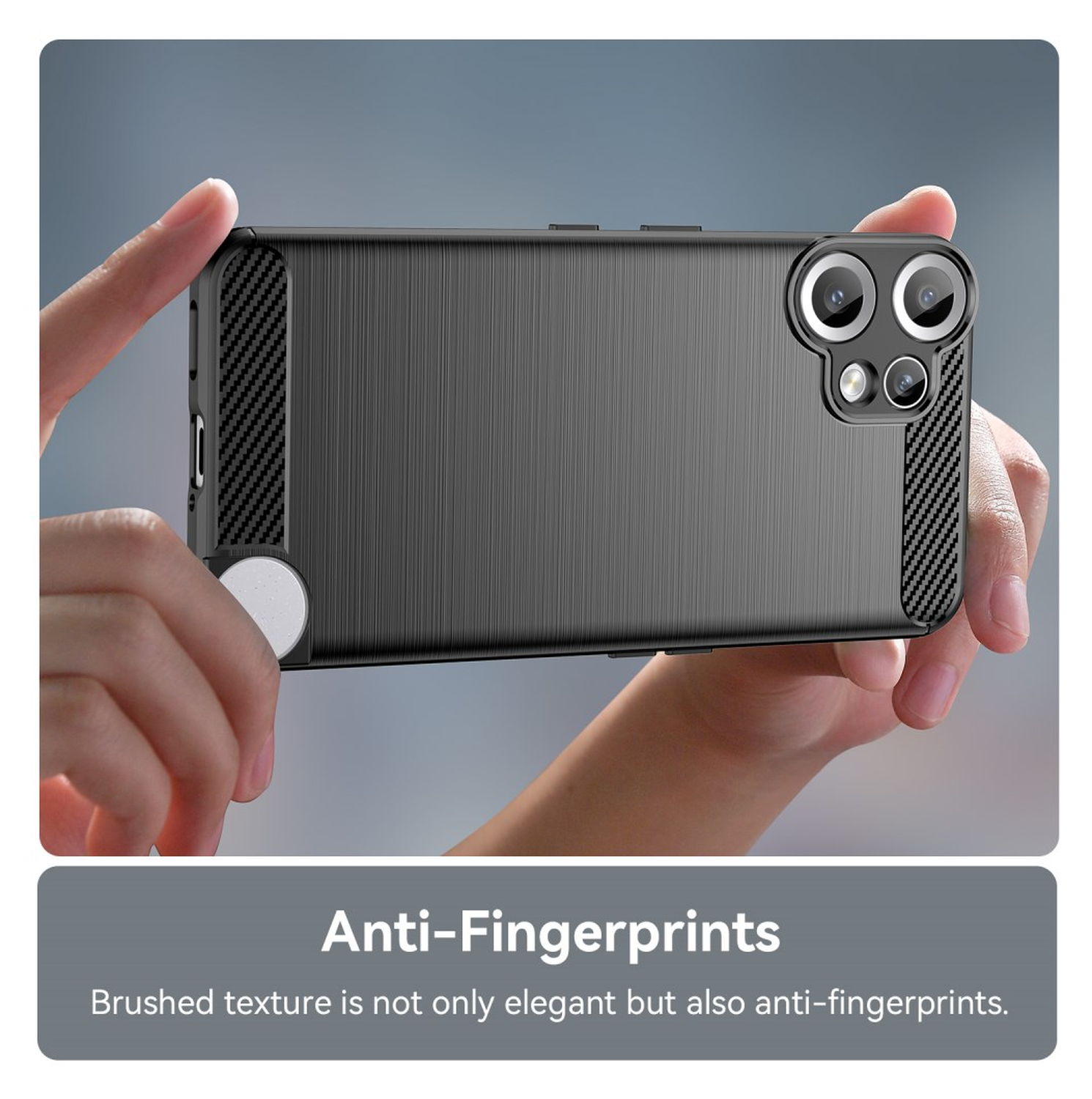 Nothing CMF Phone 2 Pro Hoesje Geborsteld TPU Flexibele Back Cover Zwart afbeelding 5