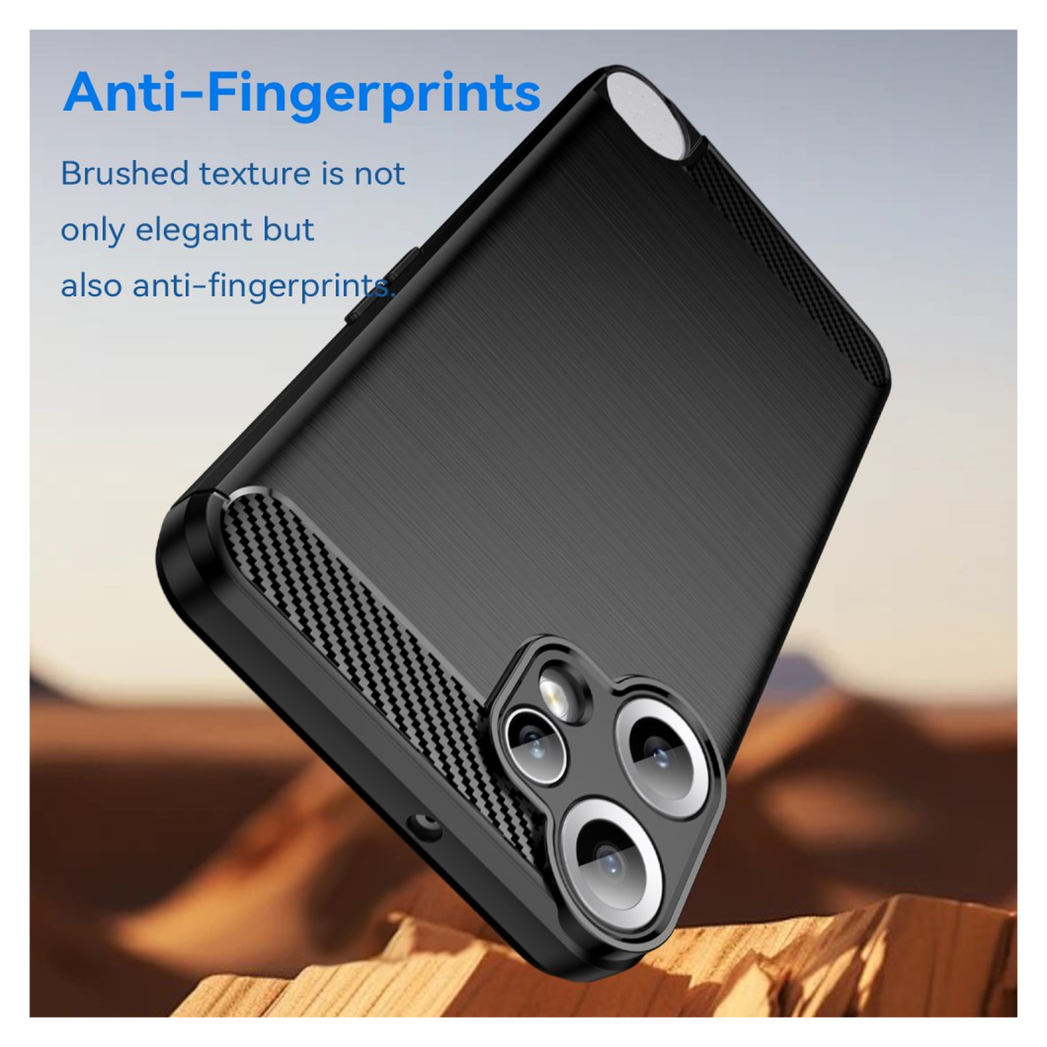 Nothing CMF Phone 2 Pro Hoesje Geborsteld TPU Flexibele Back Cover Zwart afbeelding 7