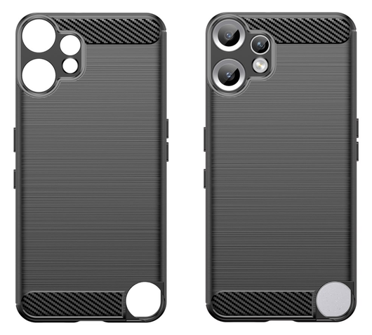 Nothing CMF Phone 2 Pro Hoesje Geborsteld TPU Flexibele Back Cover Zwart afbeelding 2