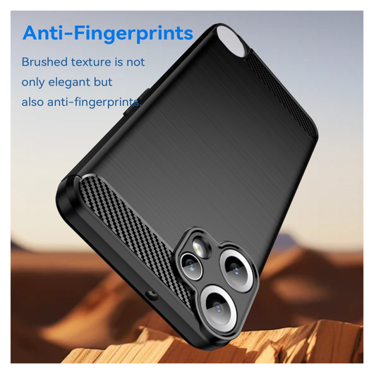 Nothing CMF Phone 2 Pro Hoesje Geborsteld TPU Flexibele Back Cover Zwart afbeelding 7