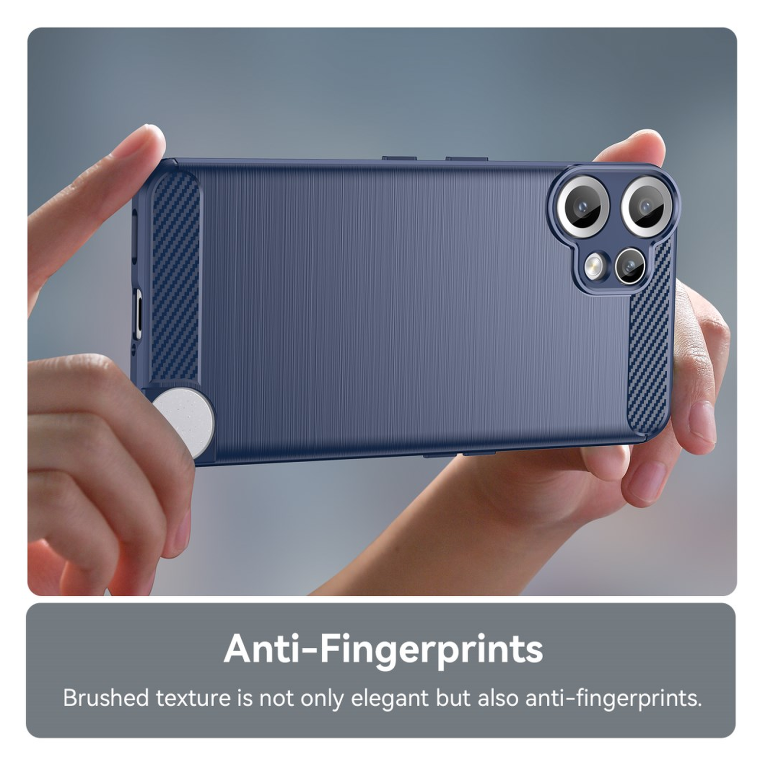 Nothing CMF Phone 2 Pro Hoesje Geborsteld TPU Flexibele Back Cover Blauw afbeelding 6