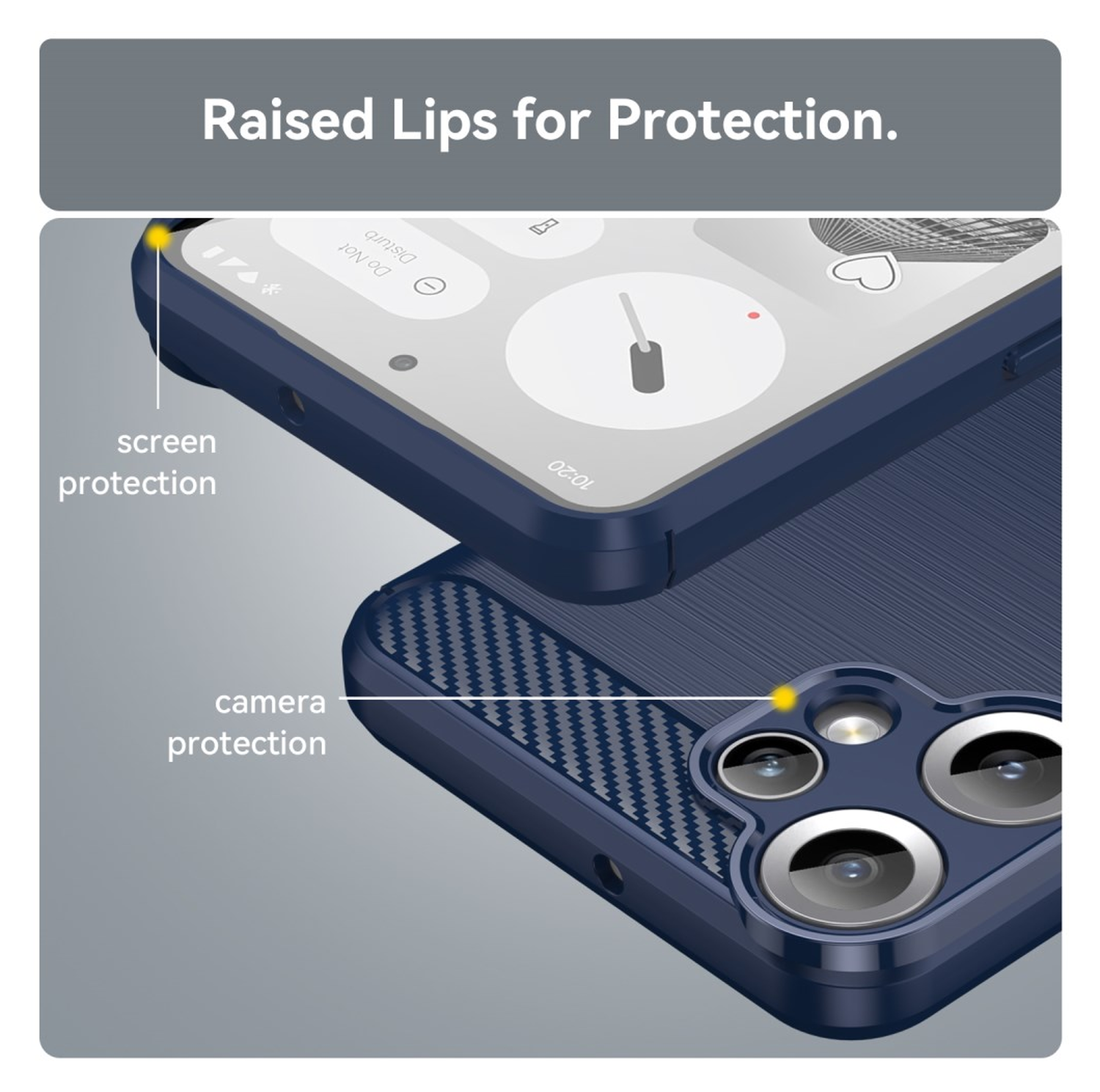 Nothing CMF Phone 2 Pro Hoesje Geborsteld TPU Flexibele Back Cover Blauw afbeelding 7