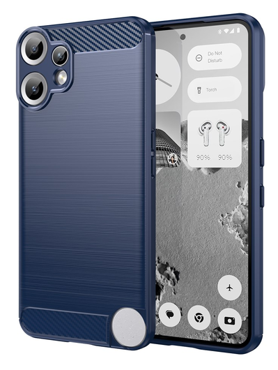 Nothing CMF Phone 2 Pro Hoesje Geborsteld TPU Flexibele Back Cover Blauw afbeelding 1