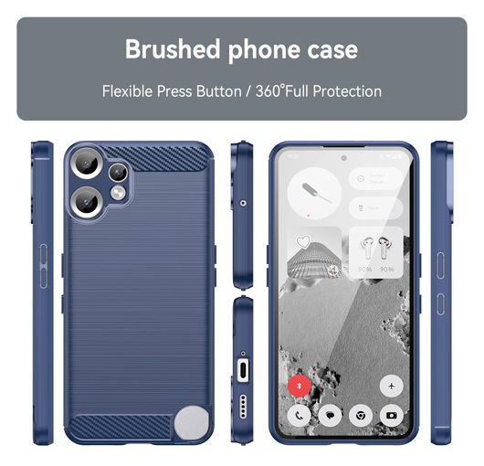 Nothing CMF Phone 2 Pro Hoesje Geborsteld TPU Flexibele Back Cover Blauw afbeelding 8