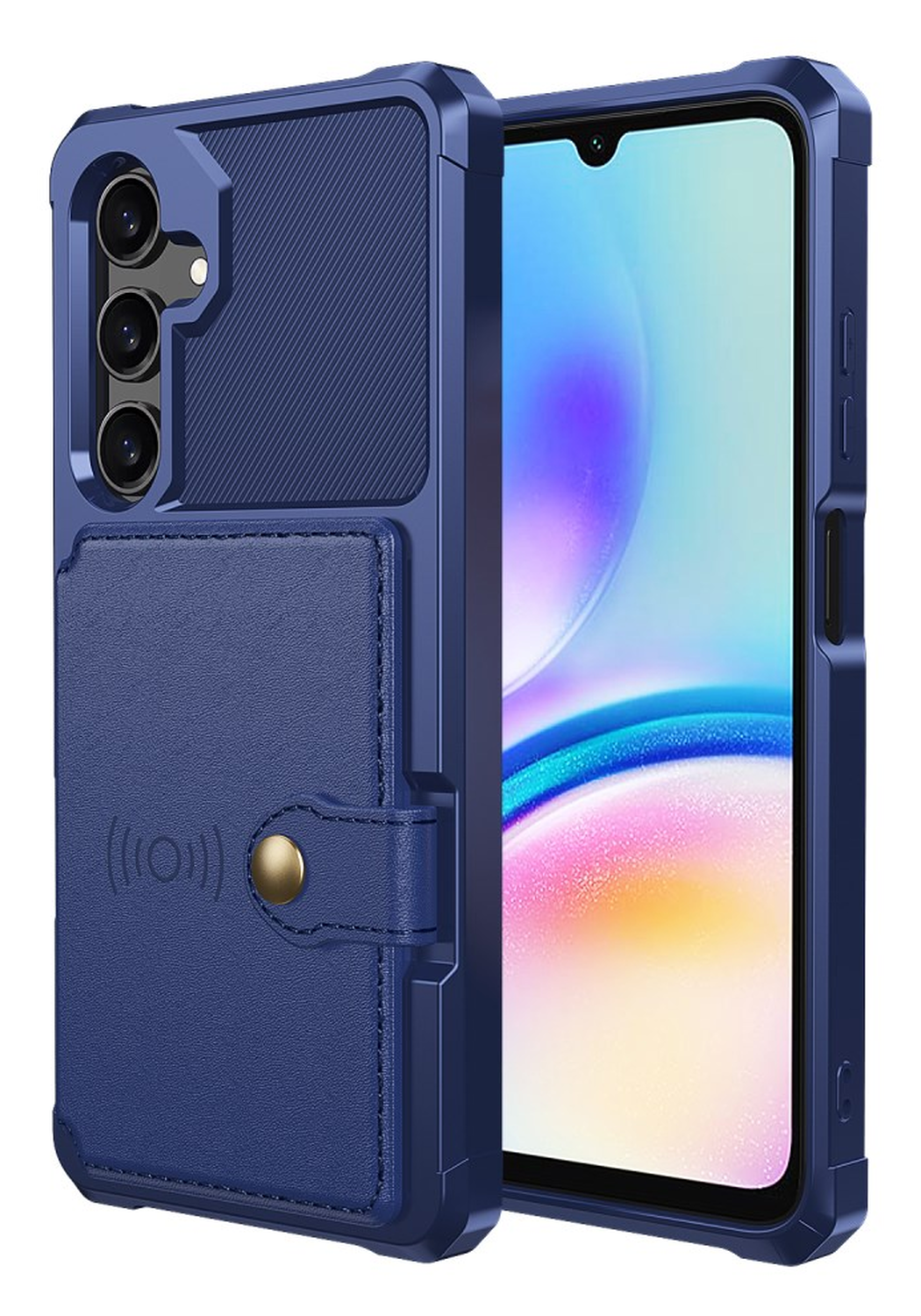 Samsung Galaxy A26 Hoesje 3-in-1 Pasjes Portemonnee Back Cover Blauw afbeelding 2