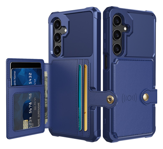 Samsung Galaxy A26 Hoesje 3-in-1 Pasjes Portemonnee Back Cover Blauw afbeelding 1