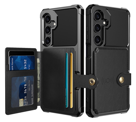 Samsung Galaxy A26 Hoesje 3-in-1 Pasjes Portemonnee Back Cover Zwart afbeelding 1