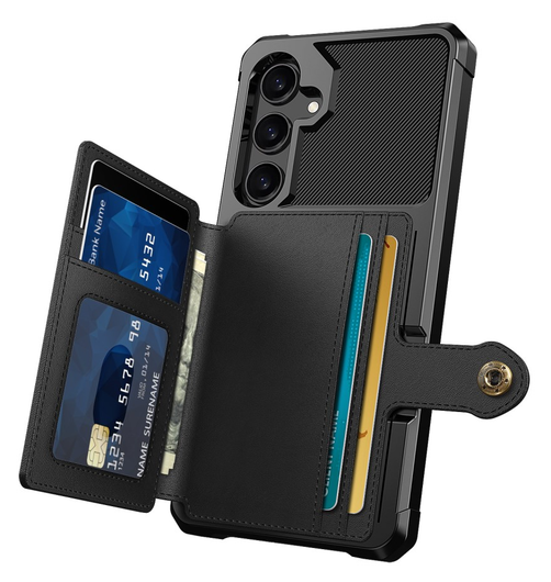 Samsung Galaxy A26 Hoesje 3-in-1 Pasjes Portemonnee Back Cover Zwart afbeelding 7
