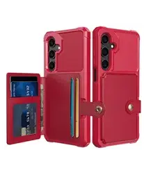 Samsung Galaxy A26 Hoesje 3-in-1 Pasjes Portemonnee Back Cover Rood afbeelding