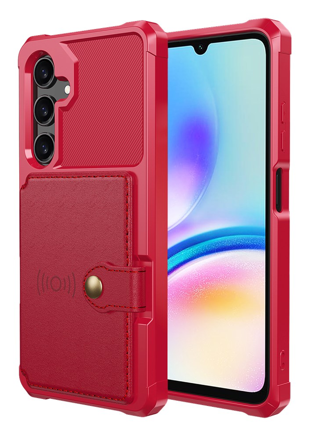 Samsung Galaxy A26 Hoesje 3-in-1 Pasjes Portemonnee Back Cover Rood afbeelding 2