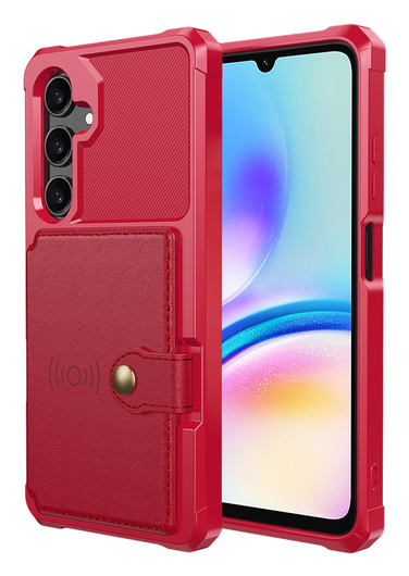 Samsung Galaxy A26 Hoesje 3-in-1 Pasjes Portemonnee Back Cover Rood afbeelding 2