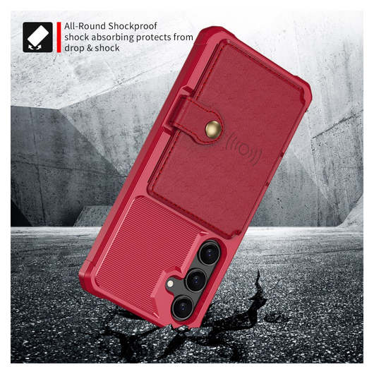 Samsung Galaxy A26 Hoesje 3-in-1 Pasjes Portemonnee Back Cover Rood afbeelding 5