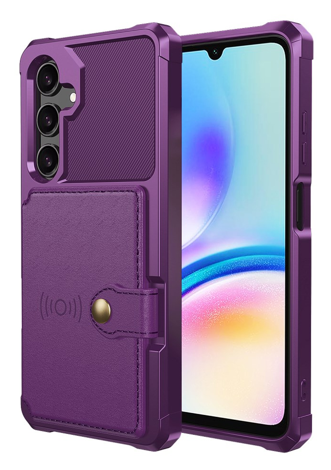 Samsung Galaxy A26 Hoesje 3-in-1 Pasjes Portemonnee Back Cover Paars afbeelding 2