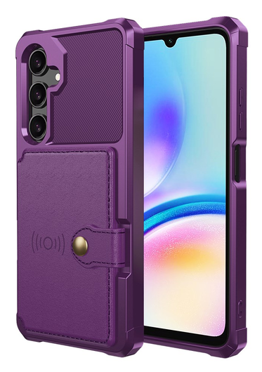 Samsung Galaxy A26 Hoesje 3-in-1 Pasjes Portemonnee Back Cover Paars afbeelding 2