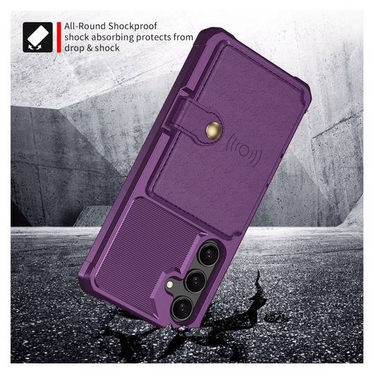 Samsung Galaxy A26 Hoesje 3-in-1 Pasjes Portemonnee Back Cover Paars afbeelding 5