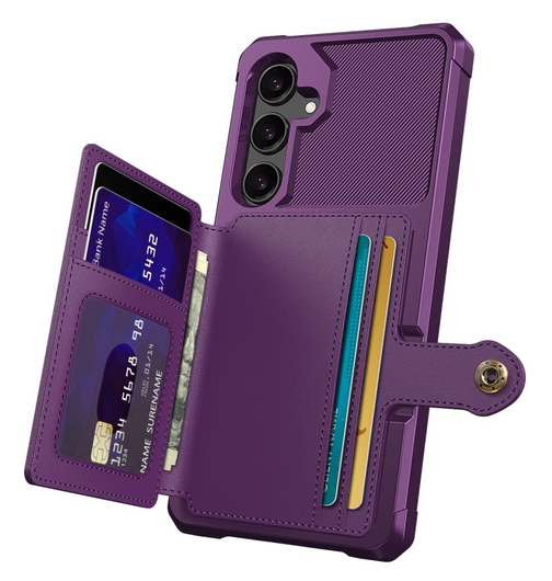 Samsung Galaxy A26 Hoesje 3-in-1 Pasjes Portemonnee Back Cover Paars afbeelding 7